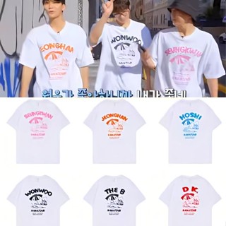 Áo Thun cotton Tay Ngắn Dáng Rộng In Chữ seventeen nanatour Thời Trang Hàn Quốc Cho Nam Và Nữ