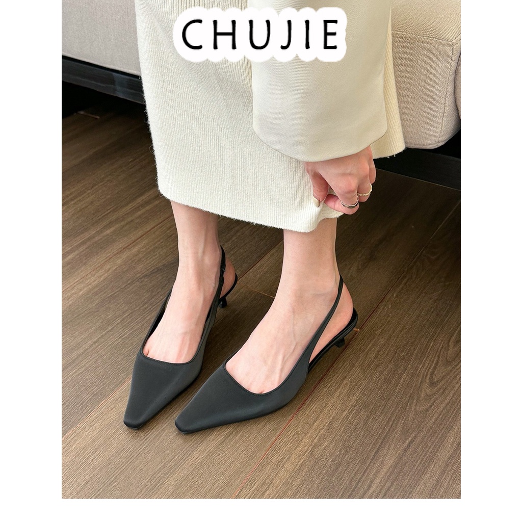 CHUJIE Giày cao gót mũi nhọn thời trang cá tính cho nữ 23Z23060202