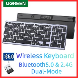 Ugreen bàn phím bluetooth 5.0 & 2.4g hai chế độ không dây 99 phím sạc usb cho máy tính bảng pc