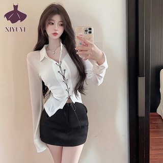 Áo polo Tay Dài Dáng Ôm Thời Trang Xuân Thu Xinh Xắn Cho Nữ