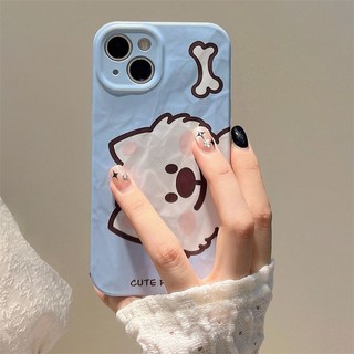 Ốp Điện Thoại Silicon Dẻo In Hình Chó Xếp Nếp Chống Rơi Cho iphone 7 7plus 8 8plus xs xr 11 12 13 14 15pro plus promax
