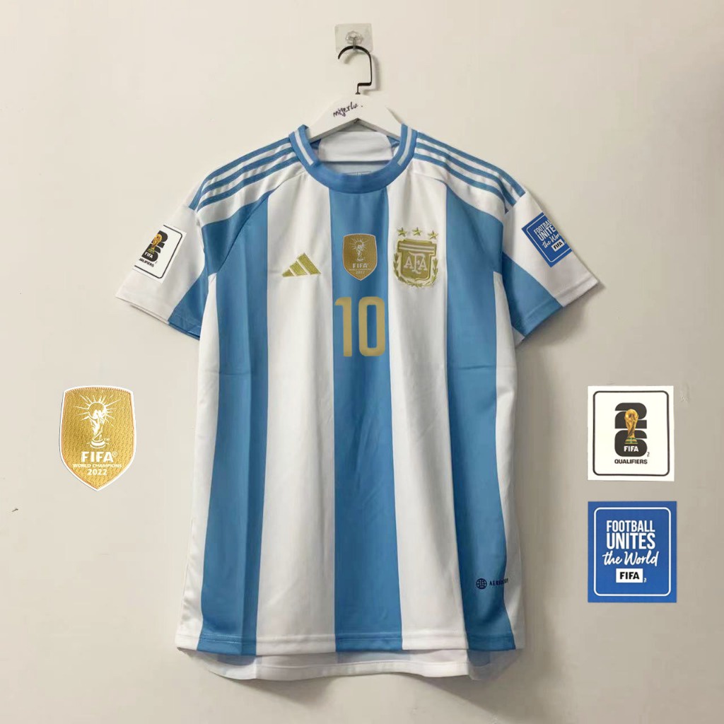 Áo Thun Đá Banh Số 24 / 25 Argentina Chất Lượng
