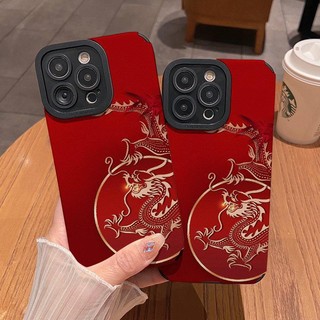 Ốp Điện Thoại Chống Rơi Họa Tiết Rồng Vẽ Tay Chủ Đề Năm Mới Cho IPhone 11 1213 Pro MAX X XR XS MAX 7 Plus 8 Plus 14 15 Pro
