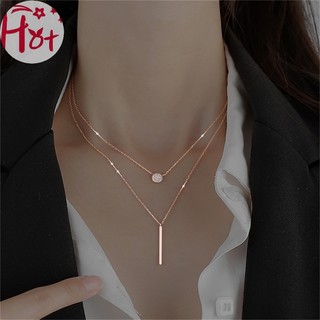 Vòng cổ mặt vuông đơn giản thời trang cho nữ