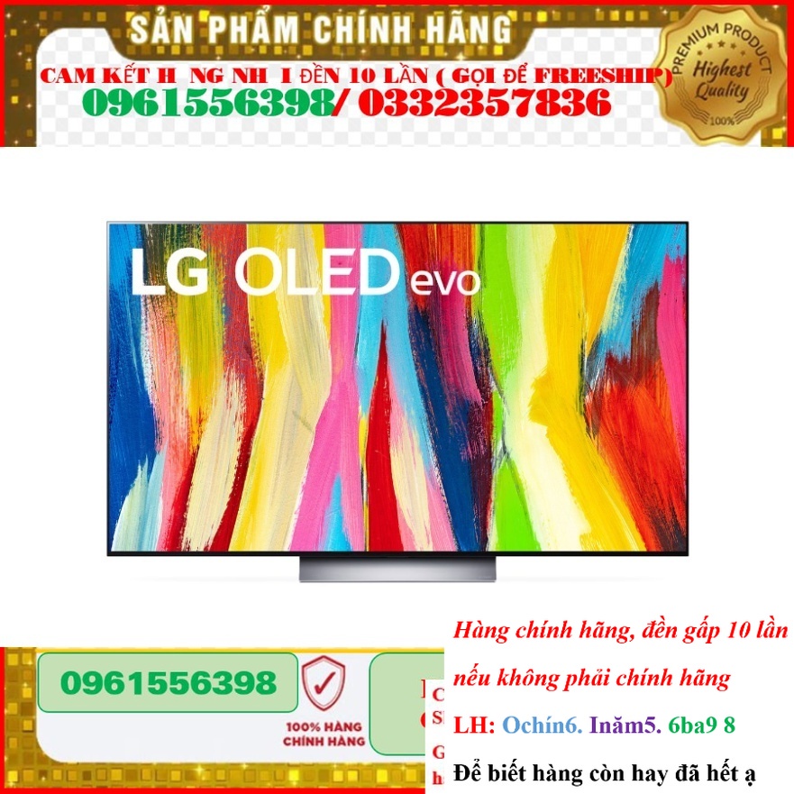 [HÃNG] CC Smart Tivi OLED Evo LG 4K 55 inch OLED55C2PSA - Model 2022