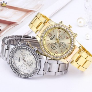 Đồng Hồ Nữ Geneva Mặt Thạch Anh Reloj Mujer Relogio Feminino Sang Trọng