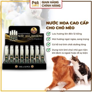 Nước hoa Diamond cho thú cưng chó mèo khử mùi hôi cho chó mèo, thơm lâu sang chảnh 2 mùi - PetChoice