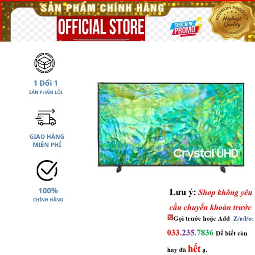 SaLe&gt; Tivi Samsung 43 inch Crystal UHD 4K CU8000