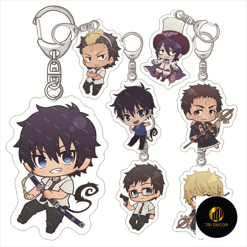 Blue Exorcist Acrylic Móc Khóa Okumura Phốt Pho Okumura Yukio Izumo Kamiki Acrylic Mặt Dây Chuyền