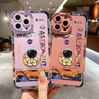 Samsung Galaxy A01 A70 A72 A6 A7 A9 A9S Plus 2018 5G Cho Ốp lưng điện thoại In Hình Space Astronaut  Thicken