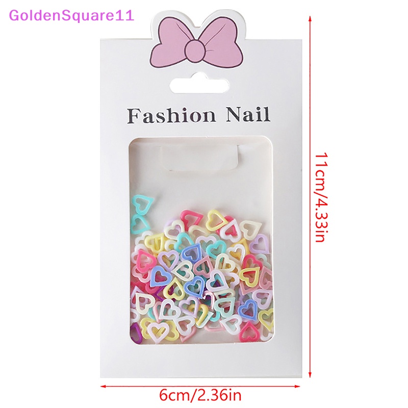 Túi 100 Phụ Kiện Trang Trí Móng Tay Nghệ Thuật Hình Ngôi Sao / Trái Tim / Trái Tim Xinh Xắn vn