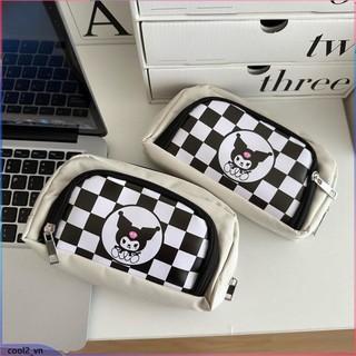 Kuromi Cute Canvas Pencil Bag Large Capacity School Students Korean Stationery Pencil Case Ins 2023 Trend
