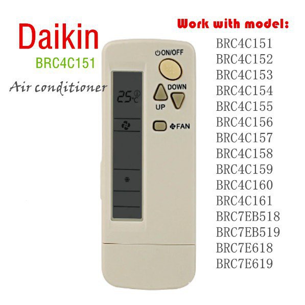 DAIKIN Điều khiển từ xa điều hòa cho dakin BRC4C151 BRC4C158 BRC4C160 R71FUV1 BRC7EB518 BRC7EB519 BR