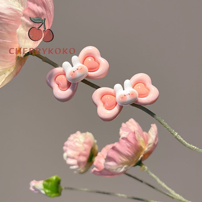 🍒🍒Cherrykoko Kẹp Tóc Hình Thỏ bunny Hoạt Hình Dễ Thương Cho Nữ