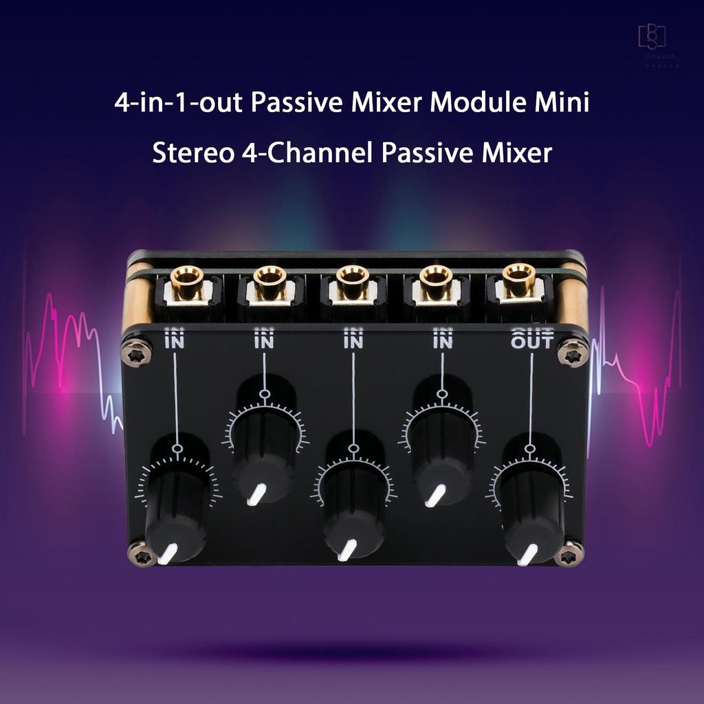 Hot!♫ Mô-đun Trộn Âm Thanh Mật Khẩu 4 Trong 1 mini Âm Thanh Nổi 4 Kênh 4 audio input Sang 1 Đầu Ra Tiếng Ồn Thấp Cho Bộ Điều Khiển studio
