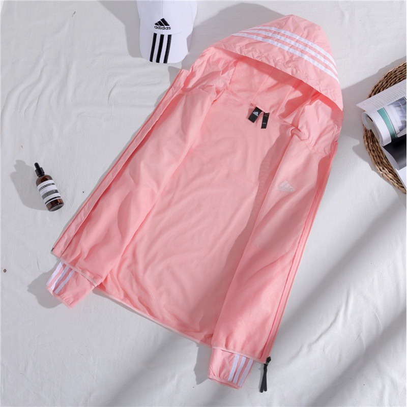 Áo Khoác Thể Thao adidas 100% Chính Hãng Thêu logo Phối Ba Sọc Có Khóa Kéo Thời Trang Cho Nam Và Nữ