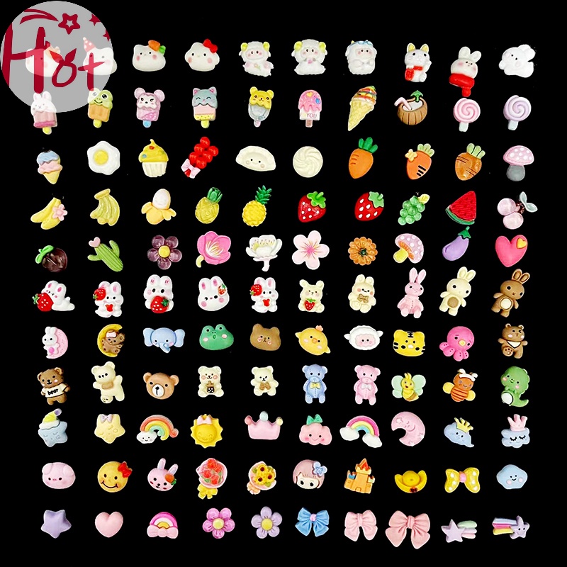 Jr Set 10 Miếng Dán pvc Họa Tiết Hoạt Hình 3d Trang Trí Tủ Lạnh / Điện Thoại diy vn