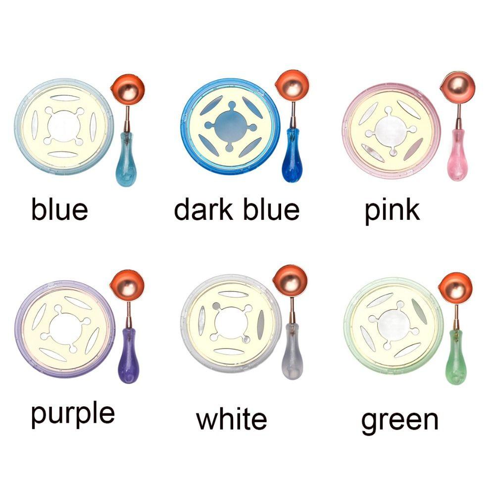 Mmluck Bộ Nồi Đun Nóng Chảy Sáp Niêm Phong Hạt Sáp Niêm Phong Bằng Nhựa Màu Hồng / Xanh Dương / Xanh Lá / Tím Có Thể Tháo Rời