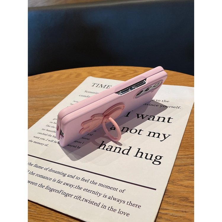 Ôp Điện Thoại Cứng Nhám Họa Tiết Phi Hành Gia Hoạt Hình Đáng Yêu Có Giá Đỡ Cho samsung galaxy z fold 5 4 3 2 5g Ốp