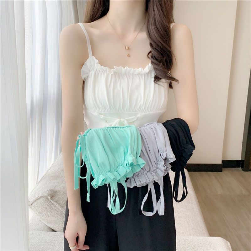 Áo Hai Dây Dệt Kim Thời Trang Xuân Thu Đơn Giản Cho Nữ