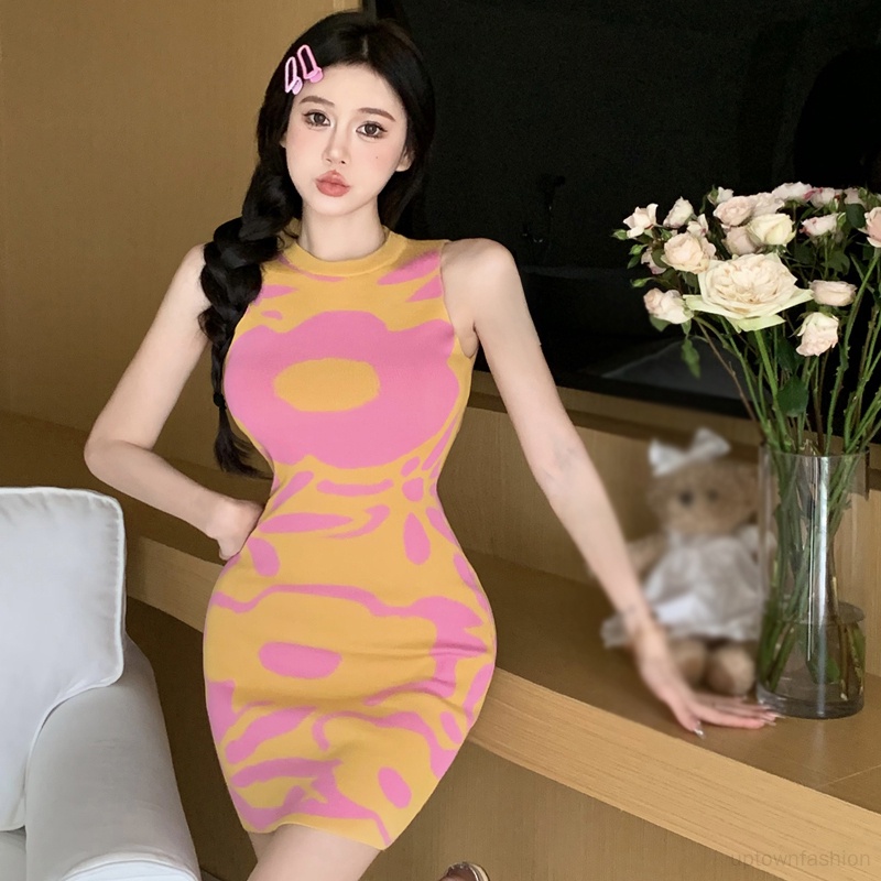 Đầm Ôm In Hoa Thời Trang Mùa Hè Hàn Quốc Dành Cho Nữ