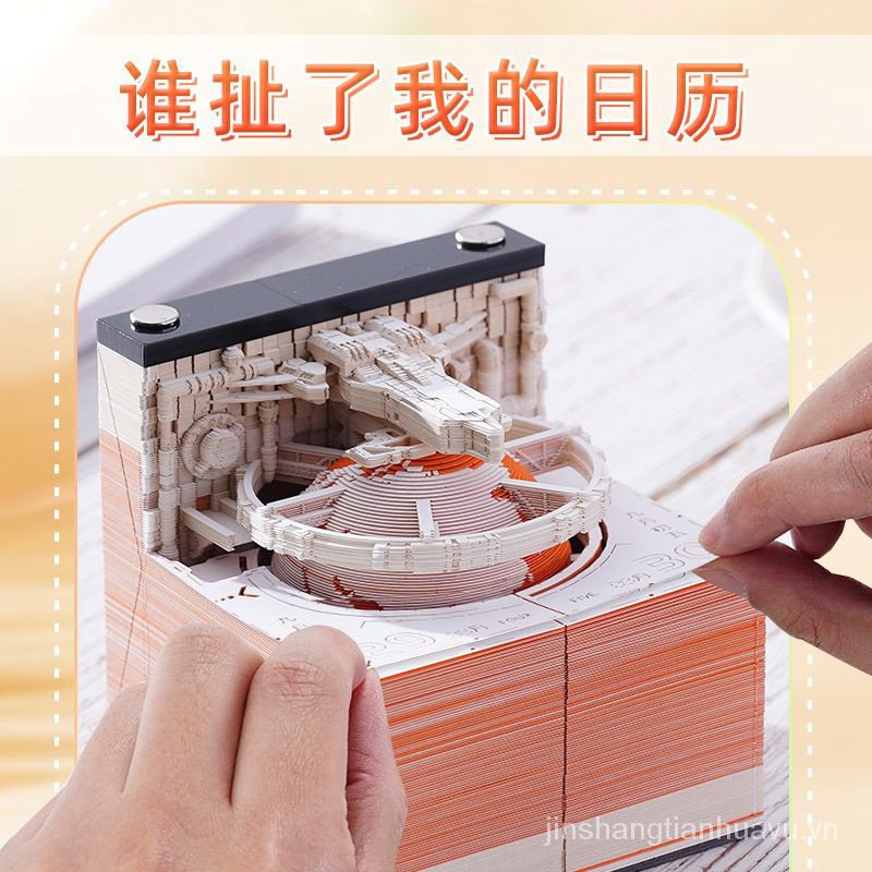Lịch Giấy Ghi Chú 3d Hình Lông Vũ Xinh Xắn note