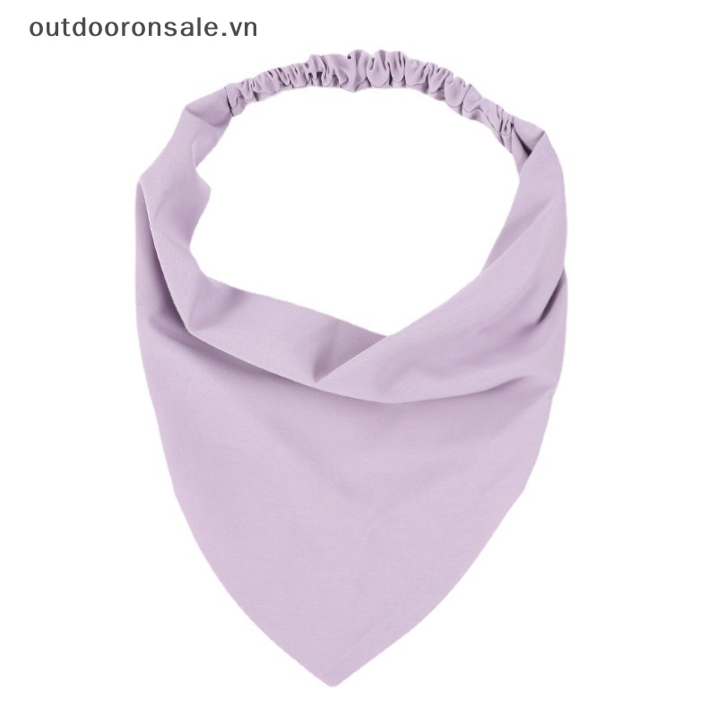 Băng Đô Cài Tóc Co Giãn Hình Tam Giác Màu Trơn Phong Cách vintage Mùa Hè Cho Nữ