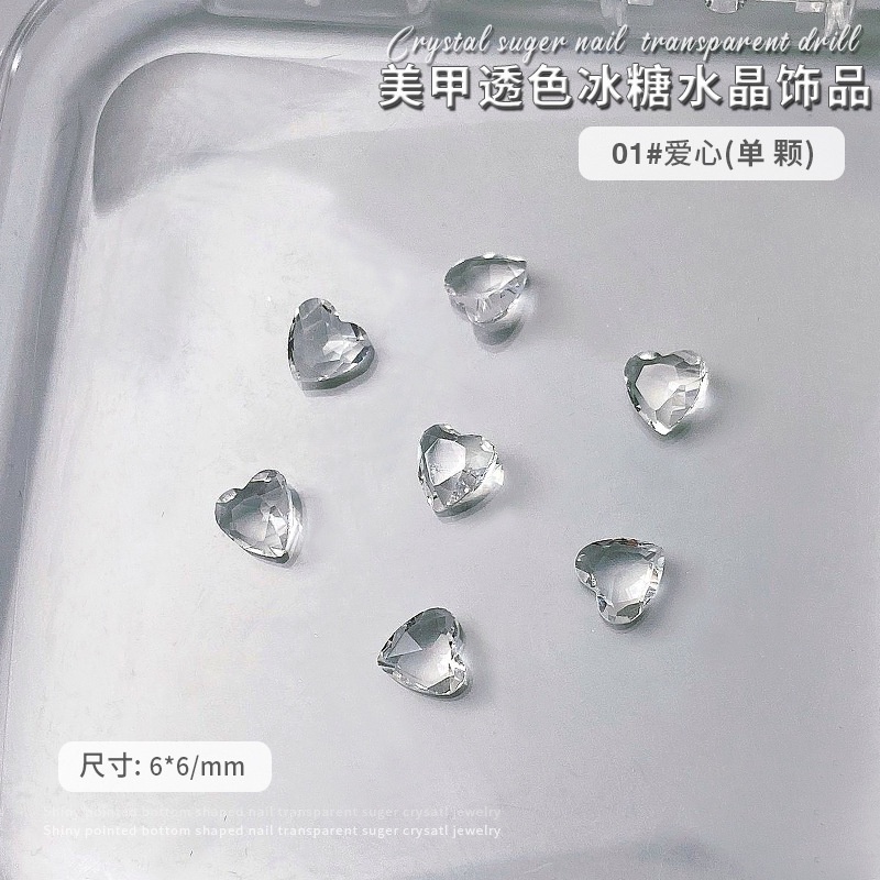 Trong Suốt Phụ Kiện Đá Trang Trí Móng Tay / Móng Tay Hình Trái Tim / Bướm / Giọt Nước Phân Bón