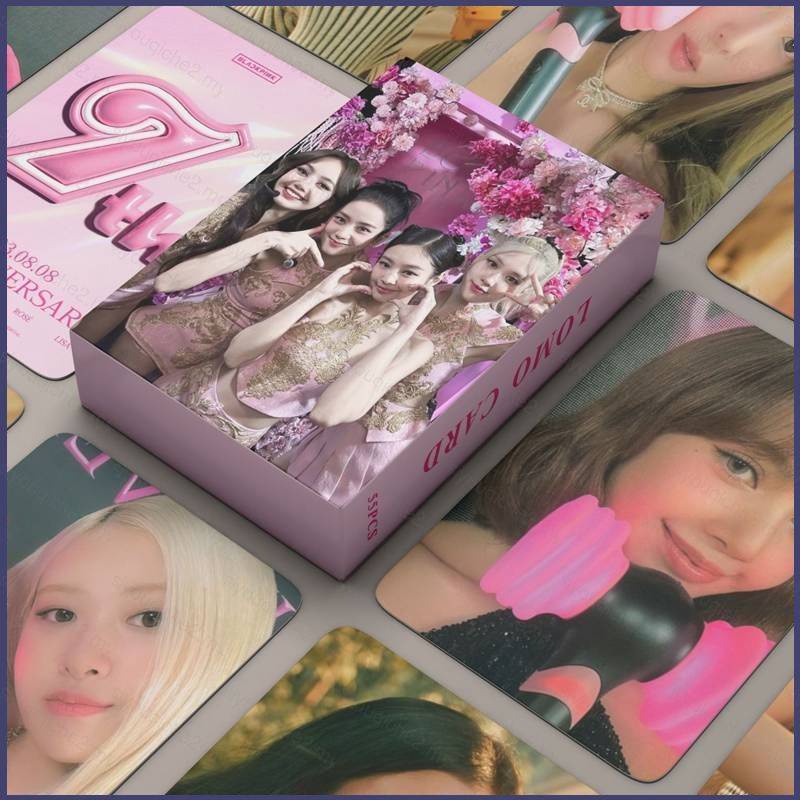 Sy2 Bộ Sưu Tập 55 Thẻ Hình Nhóm Nhạc blackpink bp 7th anniversary Album rose jisoo jennie lisa ys2