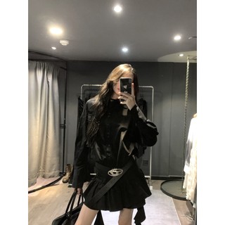Đầm Sơ Mi Chiết Eo Thiết Kế Lệch Tà Cá Tính
