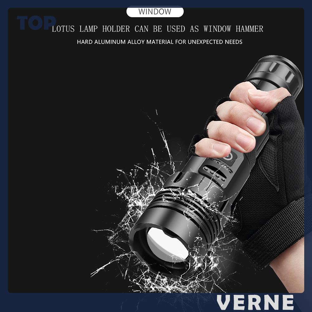 Đèn Pin led xhp70 / xhp160 cob 1500lm / 1800lm ipx4 Chống Thấm Nước Có Thể Sạc Lại Bằng Cổng usb