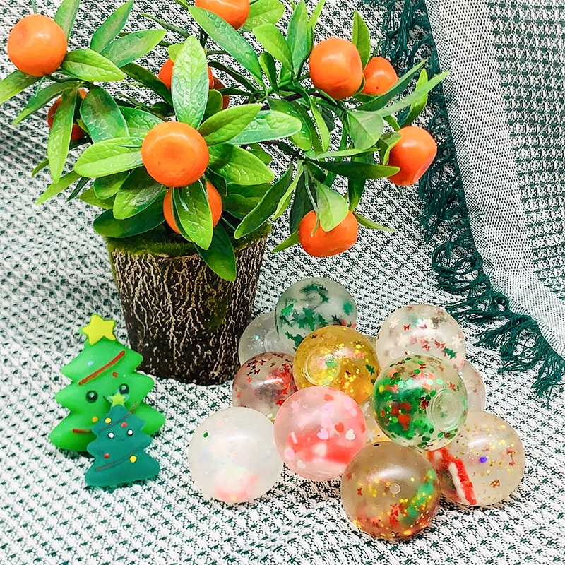 Đồ Chơi Bóp Giảm Căng Thẳng Hình Quả Bóng Giáng Sinh