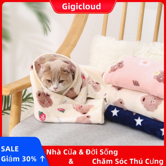 Gigicloud Chăn flannel Mềm Mại Thoải Mái Ấm Áp Chống Trượt Cho Thú Cưng
