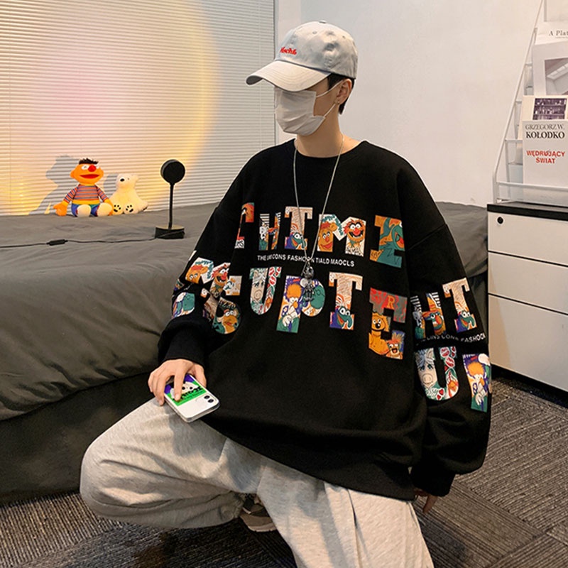 Asrv Áo Sweater In Chữ Phong Cách ins Thời Trang Xuân Thu Cao Cấp Cho Nam