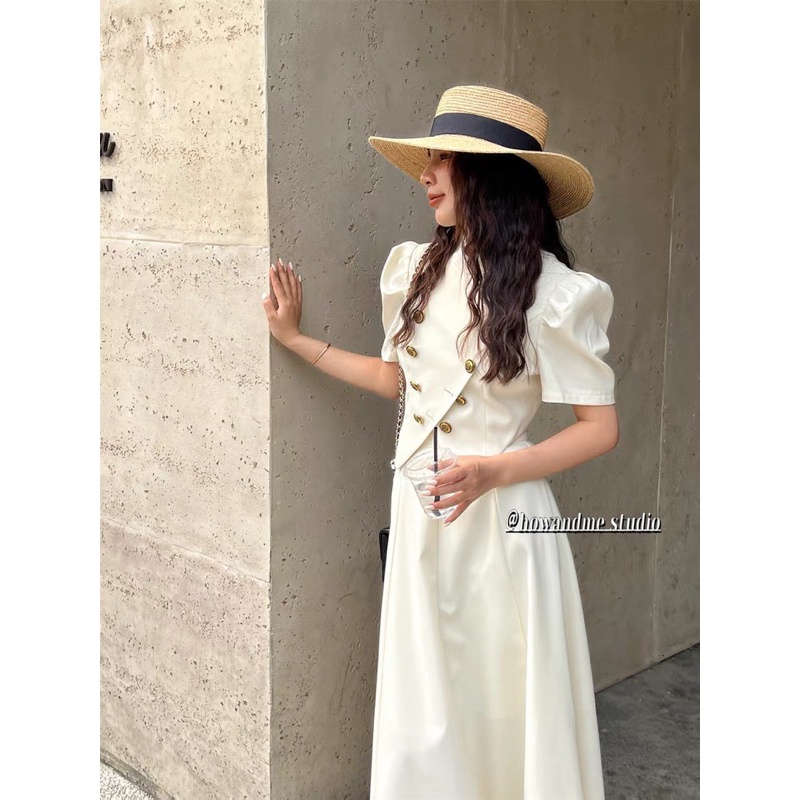 Set Dạ Áo Dạ Khuy Mix Chân Váy Dáng Dài Hàng 2 Lớp 2 Màu Kèm Ảnh Thật Erashop