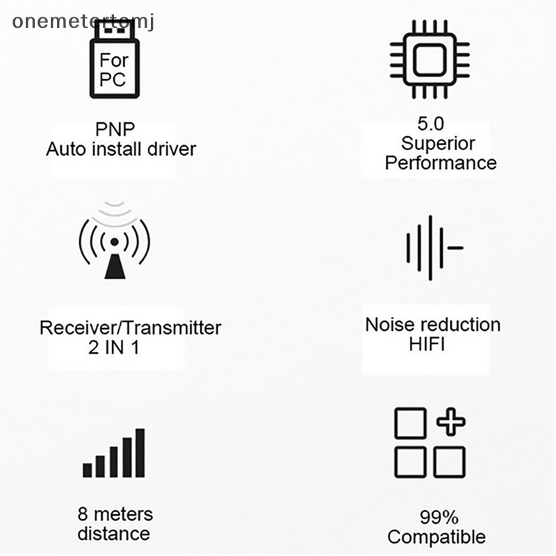 Onemetertomj usb Thu Phát Tín Hiệu Không Dây 5.0 Dành Cho Máy Tính / tv / laptop