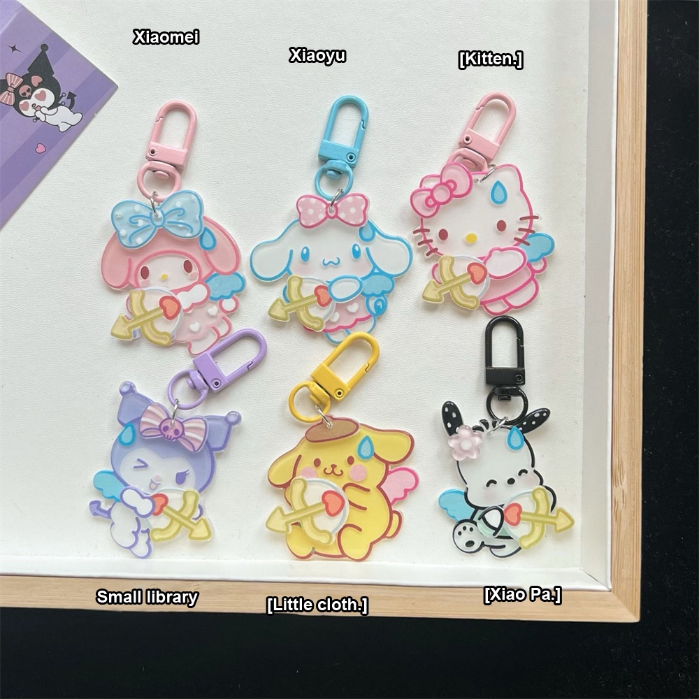 Sanrio Móc Khóa Hoạt Hình Kuromi Cinnamoroll Acrylic Móc Khóa Túi Bạn Gái Mặt Dây Chuyền Chất Lượng Cao Cặp Đôi Tặng Ba Lô Dễ Thương Đồ Trang Trí CHÚNG TÔI