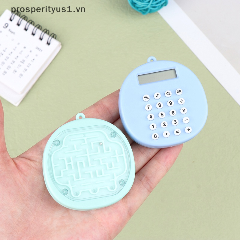 Móc Khóa Máy Tính Hình Tròn Kỹ Thuật Số mini Sáng Tạo Làm Quà Tặng Cho Trẻ Em