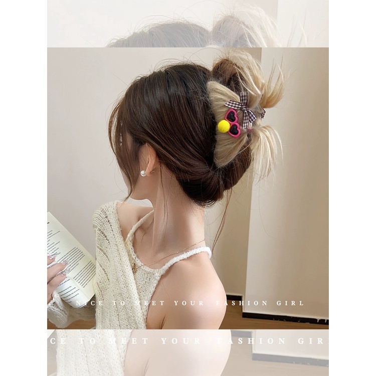 Ahellogirl Kẹp Tóc Hình Búp Bê dopamine Hoạt Hình Vui Nhộn Phong Cách Hàn Quốc Cho Nữ