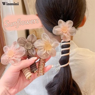 Dây buộc tóc dạng xoắn đàn hồi cao phong cách hàn quốc mới