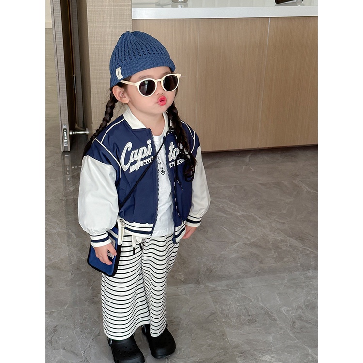 Hàng Mới Về Áo Khoác Bóng Chày Phong Cách Thời Trang Mùa Thu 2023 Mới Cho Bé Gái