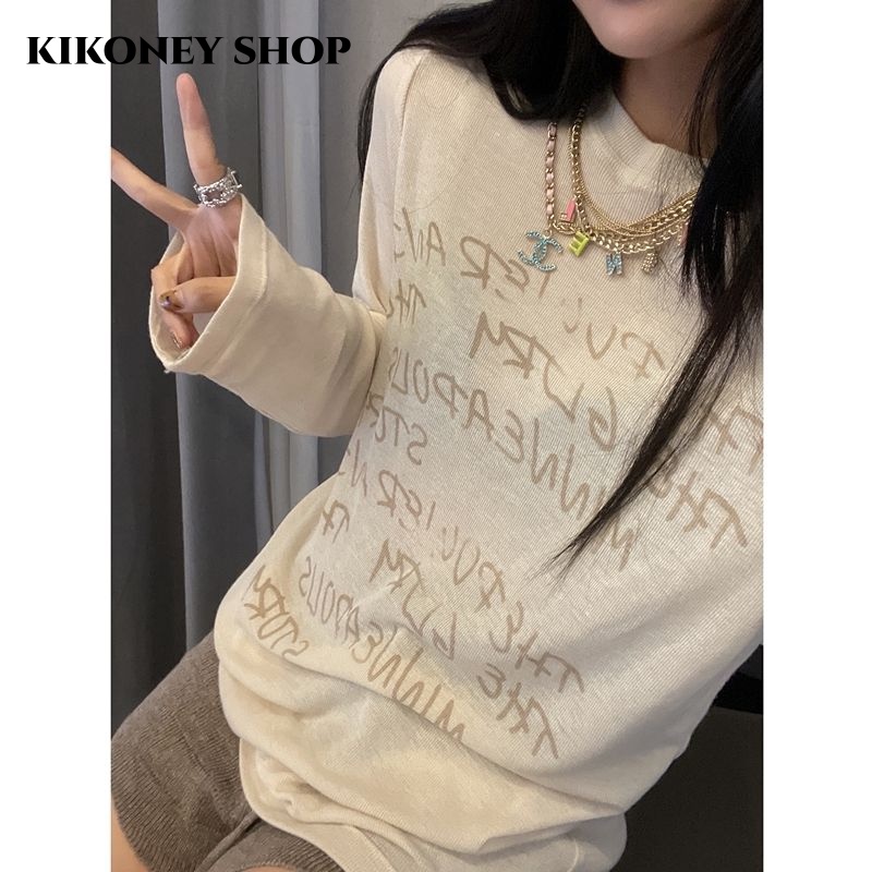 KIKONEY SHOP Áo Len áo khoác cardigan Comfortable Thời trang xu hướng Xu hướng WMY239179B 37Z230915