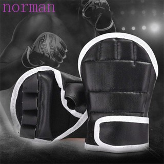 Norman Găng Tay boxing Nửa Ngón Bằng Da pu Cho Nam