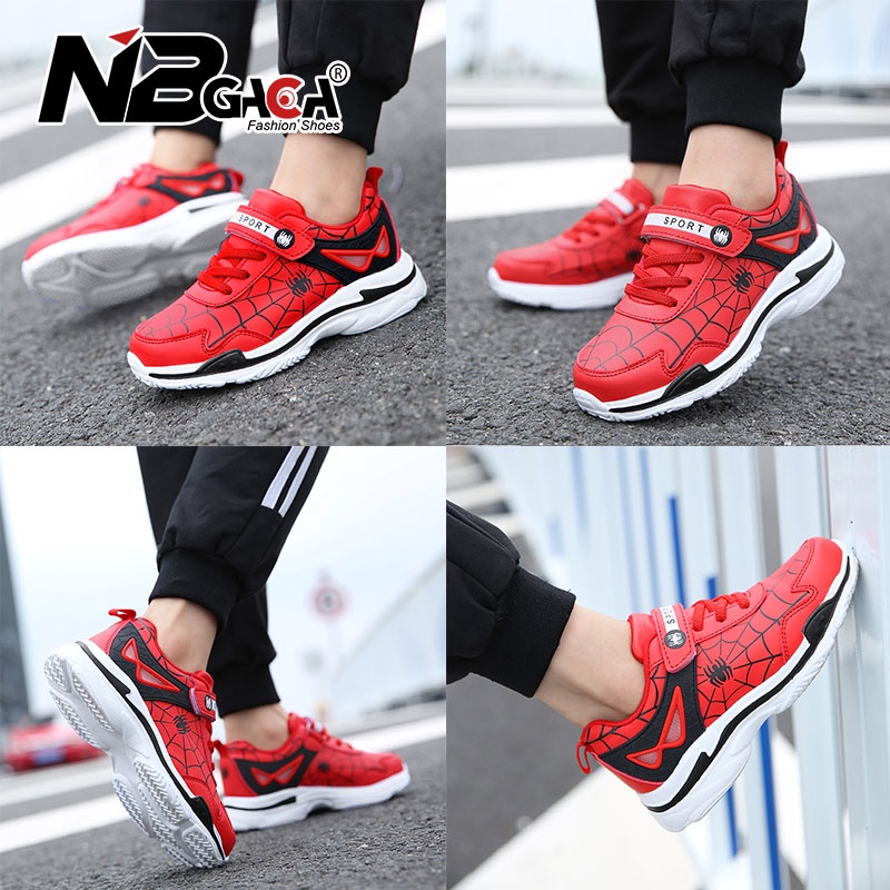 Giày Thể Thao Da pu Mềm Chống Nước In Hình Người Nhện Thời Trang Mùa Thu Cho Bé #828D