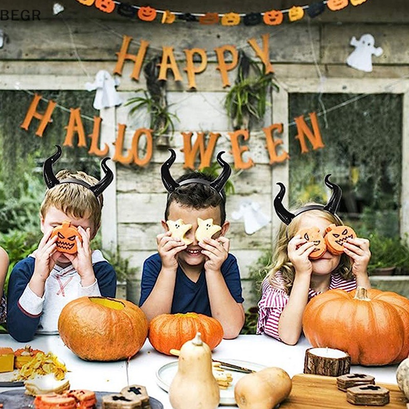 Cài Tóc Hình Sừng Nữ Hoàng Ác Quỷ Màu Đen Hóa Trang halloween / Giáng Sinh vn