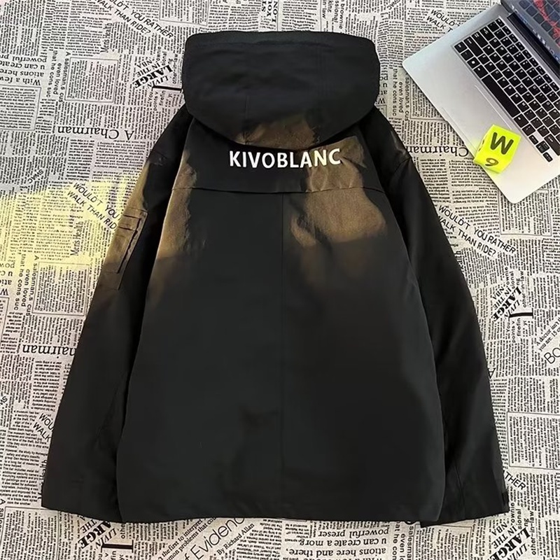 Deukio Áo Khoác Thể Thao Có Mũ Trùm Dáng Rộng Hợp Thời Trang Cho Nam