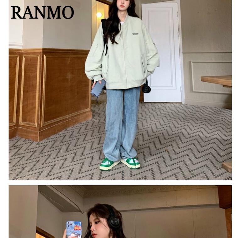RANMO áo khoác dù áo khoác bomber casual trendy Fashion Korean WJK2391EM238Z230921