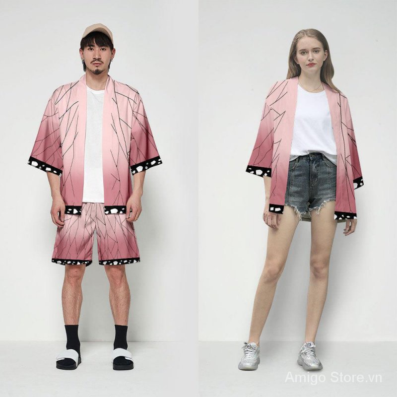 Áo Choàng Hóa Trang Nhân Vật tanjiro nezuko Trong Phim demon slayer