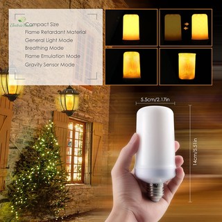 Bóng Đèn led e27 5w 4 Chế Độ Hiệu Ứng Ngọn Lửa Trang Trí
