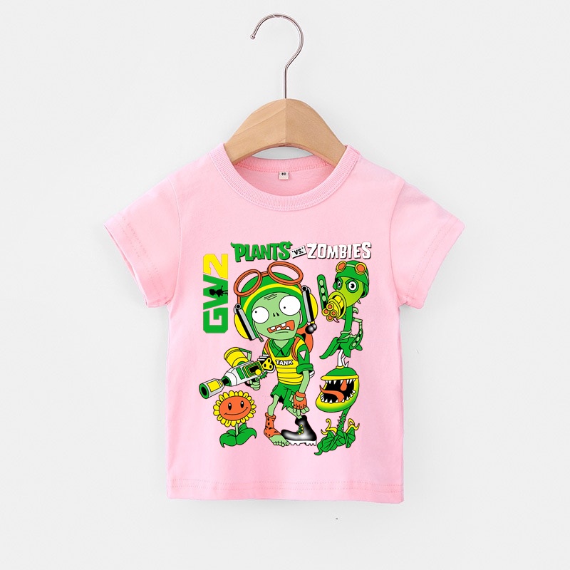Áo thun trẻ em PLANT OF ZOMBIE ART 2, 8 màu áo, đầy đủ size có big size, áo thun cho bé Cotton, Màu khác nhắn shop